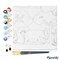 Figured'Art Mini Paint by Numbers Kit for Adults with Frame Elephant in the Forest Small format 8"x8" - Craft Art Painting DIY Canvas Already Stretched on a Wooden Frame